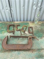 Assorted Antique C clamps