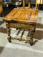 Single drawer pine side table
