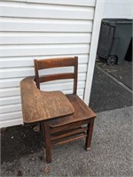 Vintage Oak School Desk