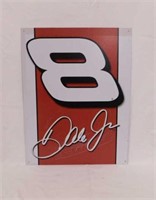 Dale Jr. # 8 metal Nascar sign, 12.5" x 16"