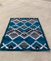 TURQUOISE RUG- 5.3FT X 7.2FT