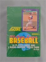 1991 Score series 1 MLB baseball cards: new