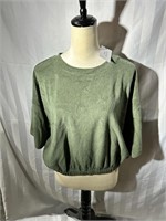 new Calvin Klein cropped soft sweater top sz XL