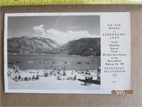 Postcard Picture Strawberry Lake CA 1940s