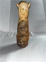 STONE CARVED INDIAN TOTEM 12" APPROX