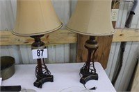 Pair Of (31 Inch) Tall Lamps With Shades (Bldg 3)