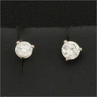 1/2ct Natural Diamond Stud Earrings in Platinum Se