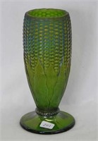 N's Corn vase w/plain base - green