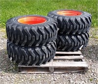 12-16.5 Skidsteer Tires with Rims-Kubota