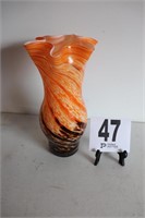 12" Tall Blown Glass Vase