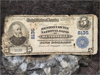 1906 Benton County Nat'l Bank Bentonville $5 Note