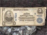 1904 Benton County Nat'l Bank Bentonville $5 Note