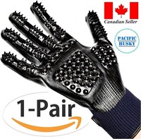 Pacific Husky Pair Of Pet Grooming Gloves - Gentle