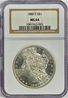 1880-S Morgan Silver Dollar MS-64