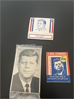 Small JFK card and matchbooks