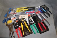 pliers and wire strippers, vice grips