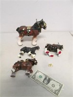 Clydesdale Collector Horse Lot