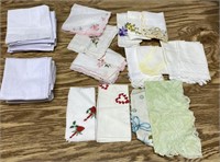 Vintage Ladies and Men Handkerchiefs