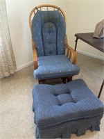 Glider Rocking Chair with Stool