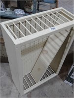 Wood Shelf w/ Pegboard Backing