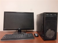 Windows PC, monitor, keyboard and mouse