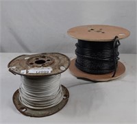 Two spools of electrical cable