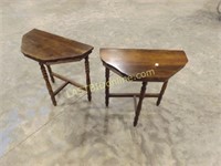 2 MATCHING SOLID WOOD END TABLES