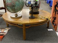 ROUND MID-CENTURY ASIAN INSPIRED COFFEE TABLE