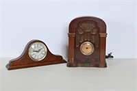 Sunbeam Mantle Clock & Thomas 1934 Radio