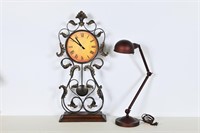 Decorative Pendulum Clock & Desk Lamp