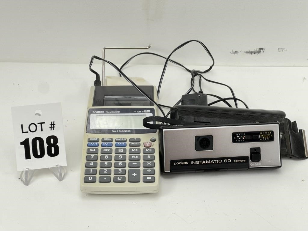 Canon Calculator & Pocket Instamatic 60 Camera