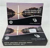 (2) 2013 Silver Proof Sets