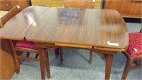 MID CENTURY DRAW LEAF DINING TABLE