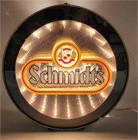 Schmidts beer lighted sign