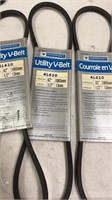 4pack Utility V-Belt 4L420 LENGTH 42" 1065mm