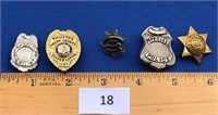 5 Miniature Badges - Special Police plus
