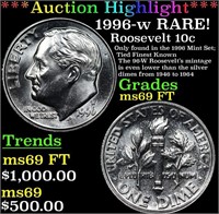 ***Auction Highlight*** 1996-w Roosevelt Dime RARE