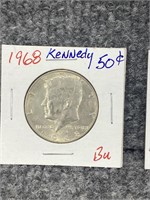 1968 BU Kennedy Half 40 % Silver