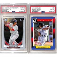 (2) 2014 Mookie Betts Rookies Psa 8