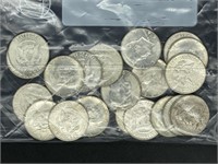 20 - 1964 silver half dollars