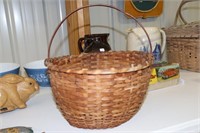 Split Oak Handled Basket 12" Diameter