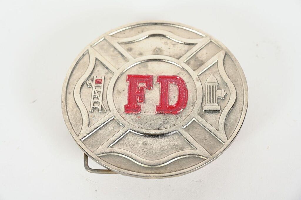 FIRE DEPARTMENT CAST METAL BADGE - 4"