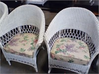 Rocker and chair wicker