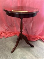 3 legged Brown Side Table 16 inch Diameter and