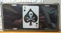Death card Ace of spades USA made license plate