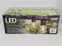 LED STRING LIGHTS- USED - NO MOUNTING CLIPS