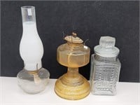 Oil Lamps & Glass Canister