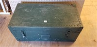 Vintage Green Military Trunk