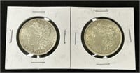 1886 & 1921 Morgan Silver Dollars.