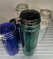 ASSORTED CANISTERS